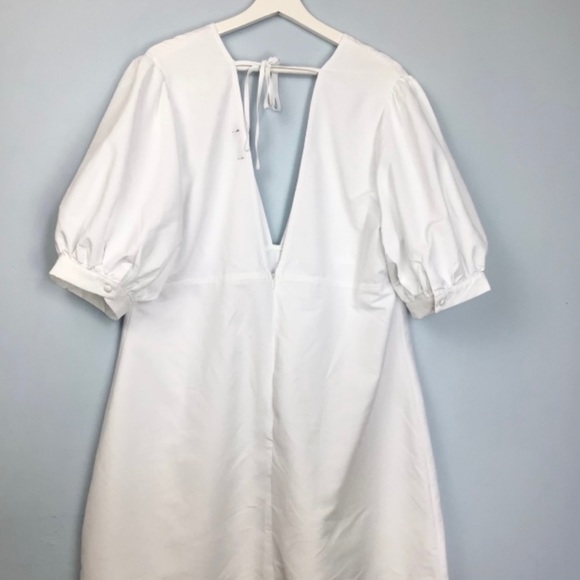 BooHoo White Puff Sleeve Dress - Picture 3 of 4